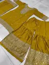 Kb 3323 Heavy Chinon Embroidery Work Sharara Suit Collections